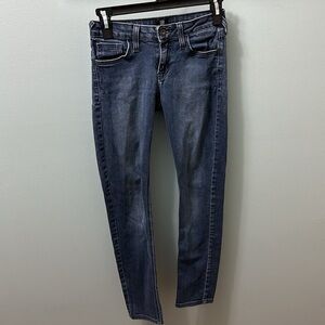 Just BLACK Women's Slim Fit Skinny Jeans Low Rise Blue Size 26 Made In USA